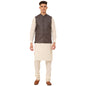 Jompers Mens Solid Kurta Pyjama Set With Nehru Jacket