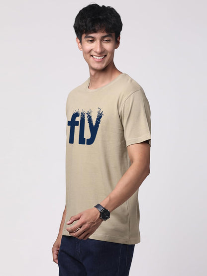 ADRO Fly Mens Printed T-Shirts (RN23-M-FLY-BE_Beige)