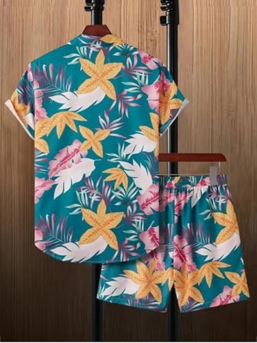 Greciilooks Unisex Rayon Printed Night Suit Set| Regular Fit For Casual Wear| Comfort Fit For Everyday Wear| Short Night Dress|