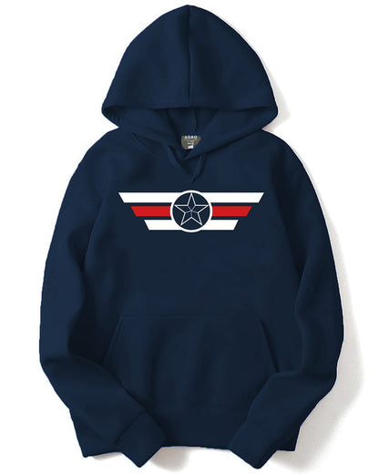ADRO Men's Cotton Neck Hooded Sweatshirt (H21-M-CAP-NB_Navy)