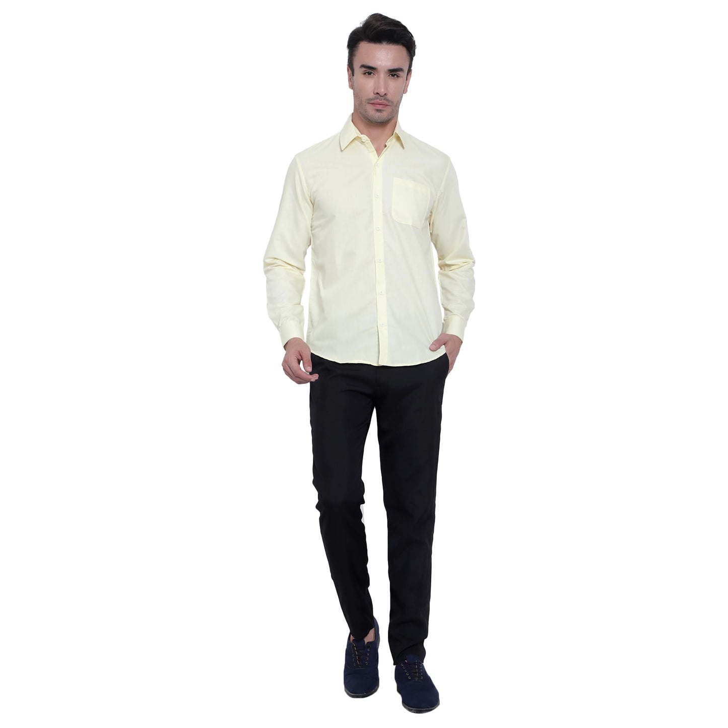 Tee Projekt Premium Plain Cotton Shirt for Men | Cotton Shirt | Casual Shirt | Solid Shirt | Full Sleeves | Formal Shirt (SFA-ST