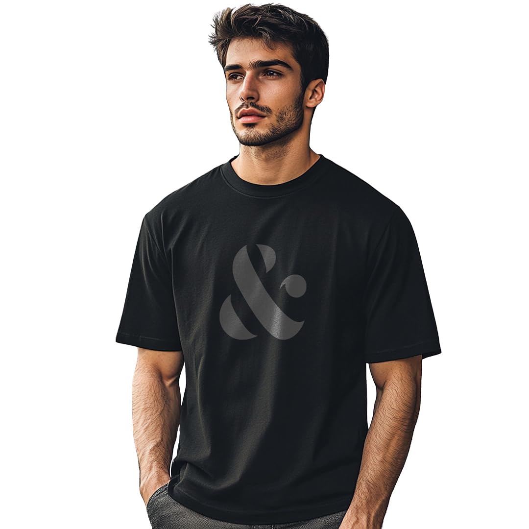 Nobero MenS Graphic Print Regular Fit T-Shirt (1M-Twts-C0641_Black