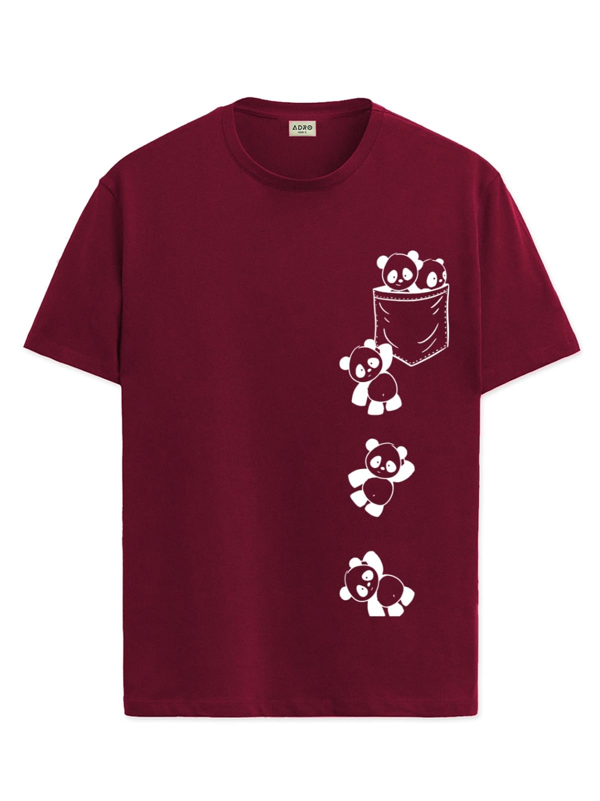 ADRO Tshirt for Men | Printed T Shirt for Men | 100% Cotton T-Shirt |Printed T Shirt | T-Shirts | RN24-POC