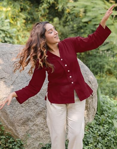 Fabnex Top For Women || Stylish Casual Wester Top (K-191-Teal Blue-Xl)