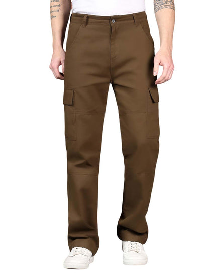 Kotty MenS Cargo Pants | Cotton Cargo Pants For Men | Comfortable & Stylish Cargos(Brown,30)