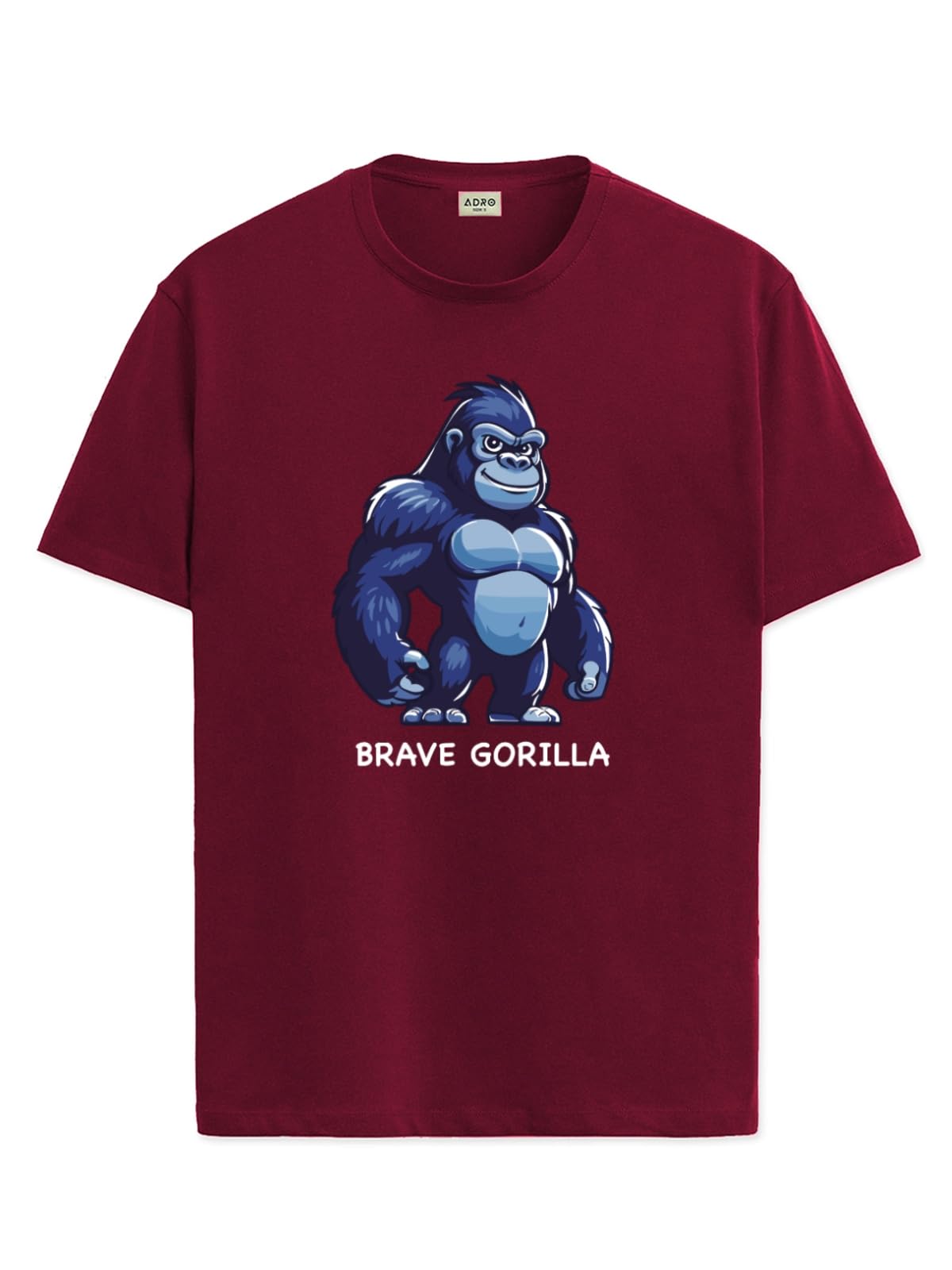 ADRO T Shirts for Boys & Girls || Gorilla Printed T-Shirt || Ages 3-14 || 100% Cotton Round Neck Tshirt for Boys & Girls||KRN-GO
