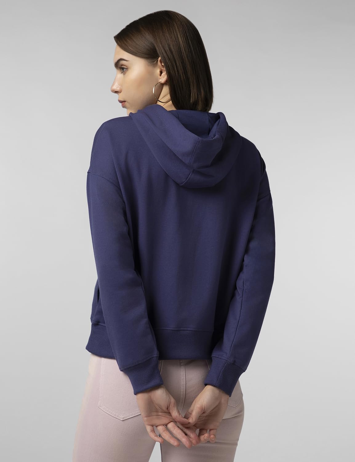 FYLTR Womens Casual Hoodie with Stripe Tape - Rib Hem & Cuff | Drop Shoulder | Casual Winterwear for Women