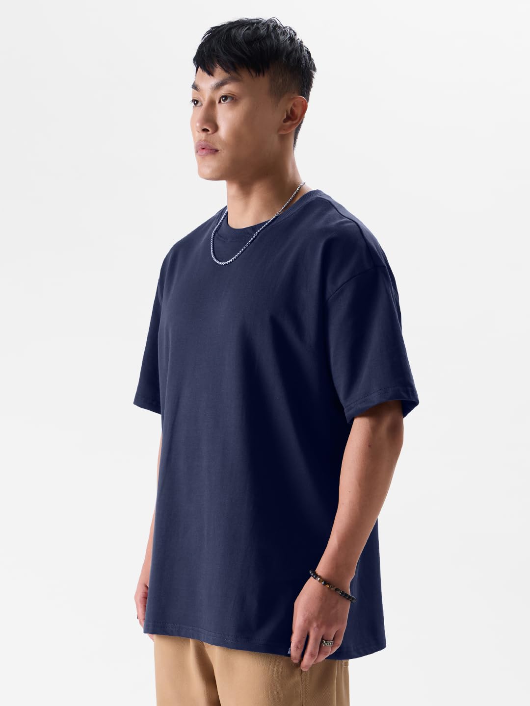 The Souled StoreSolids: Navy (Oversized) Oversized T-Shirts