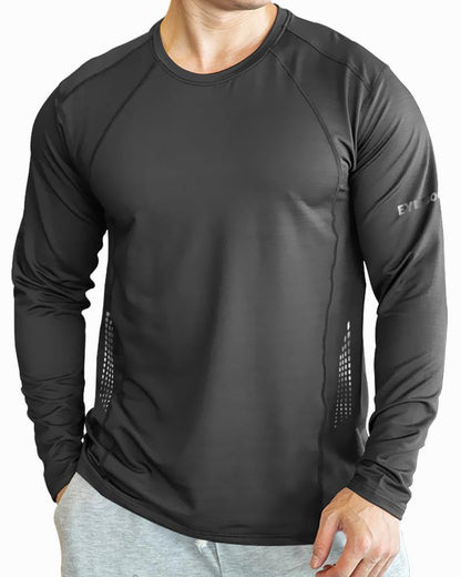 Noble Monk MenS Solid Full Sleeve Activewear T-Shirt Regular Fit For Casual Wear | Modern Clothing T-Shirt Comfort Fit And High