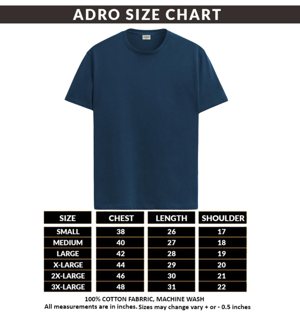 ADRO Mens Printed T Shirt - Premium Cotton Graphic Printed Tshirt - Teal T-Shirt - RN24-KOBE-SB