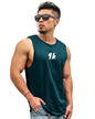 Eyebogler Mens Cotton Blend Vest Teal Melange