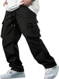 Indoprimo MenS Regular Casual Pants (B0Dfpkwp7B_Black