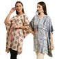 Tee Projekt Casual Combo Crepe Kimino Sleeves Women's Printed Kaftan Dress ll Kaftan Top for College Girl ll Casual & Everyday Kurta (Pack of 2)