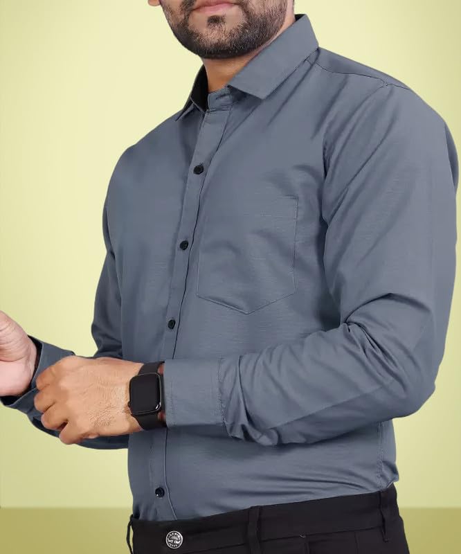 Tee Projekt Combo Casual Shirt for Men Spread Collar Long Sleeve Shirt Casual, Formal, Home
