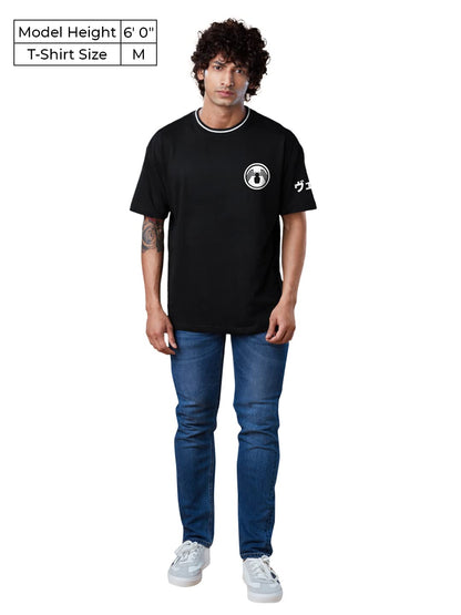 The Souled Store Official Marvel: Venom Men Oversized T-Shirts Black