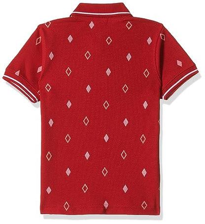 T2F Boys Cotton Regular Fit T-Shirt Red