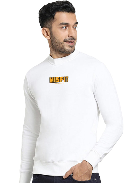 Bewakoof MenS Graphic Print Regular Fit Sweatshirt_550949_White_M
