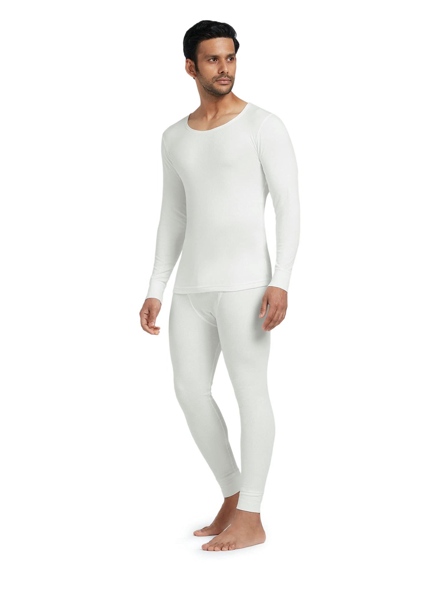 XYXX Mens Thermal Set | Antibacterial, Skin Friendly with Superior Heat Retention | Slim Fit Solid Alpine IntelliHeat Thermal S