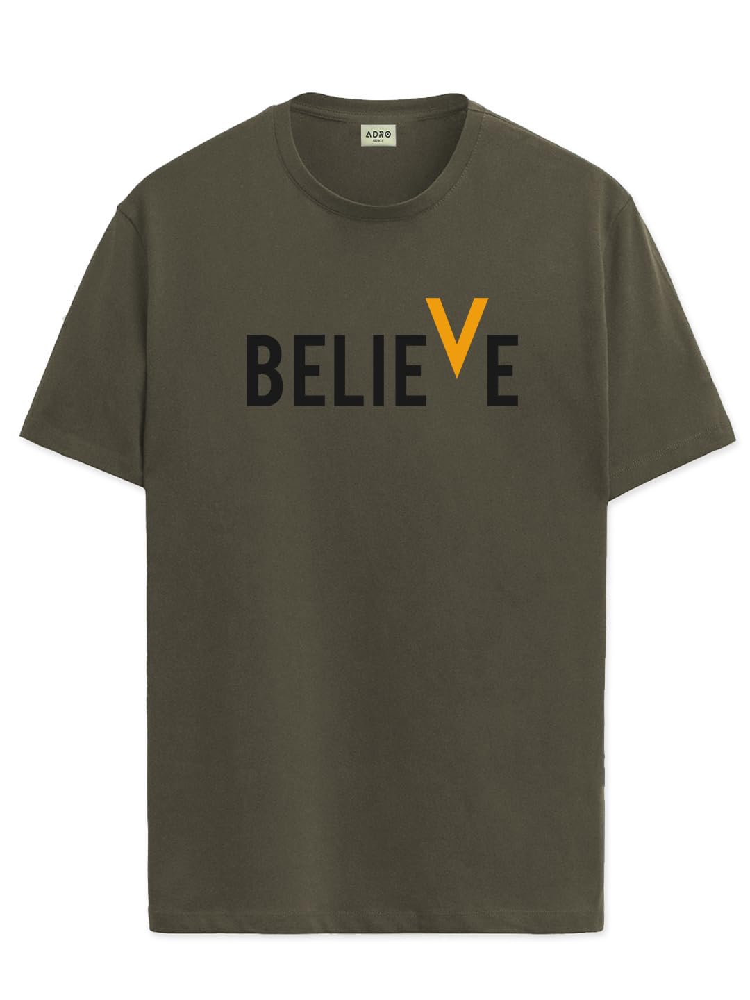 ADRO Men's Believe Design Printed T-Shirt (M)