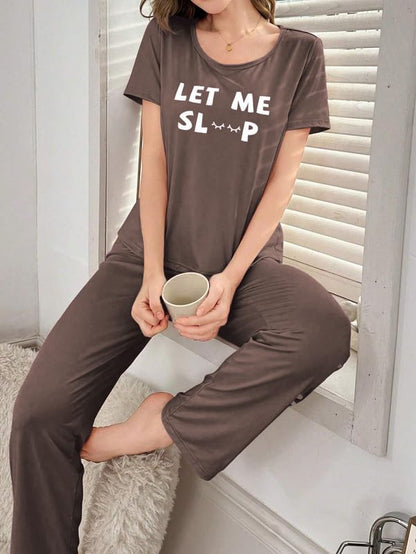 SMOWKLY Womens Premium Cotton Blend Cute Print Two Piece Pj Sleepwear Co-ord Set || Stylish Top with Pajama Pant Comfy Loungwea