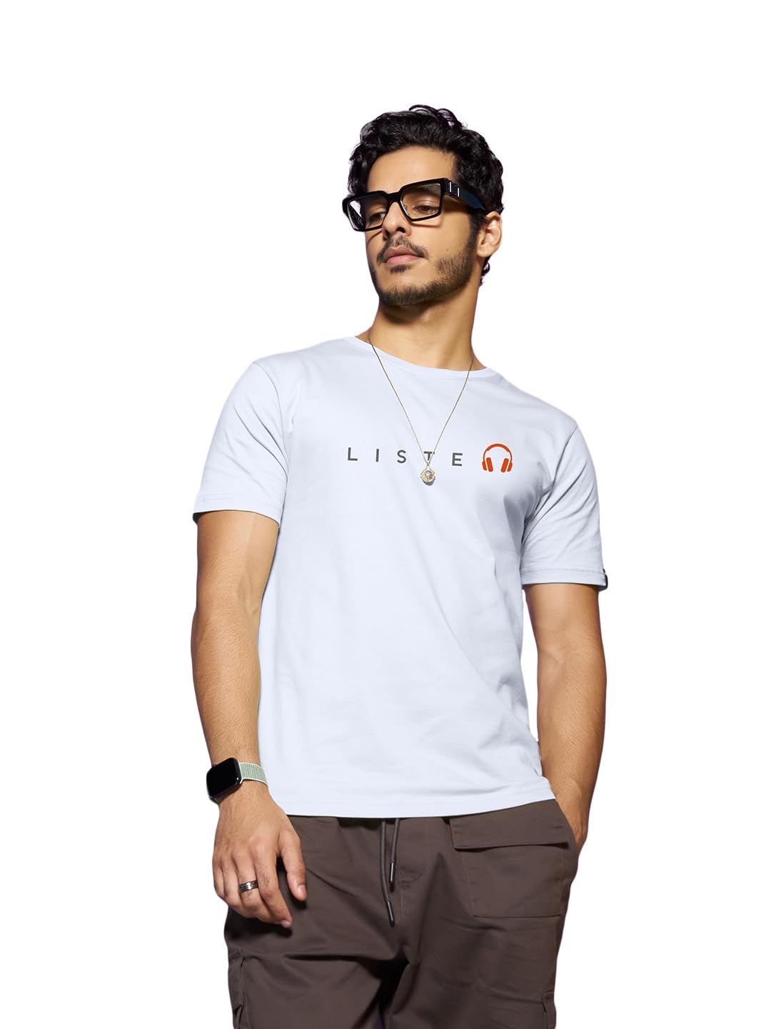 Bewakoof Mens Printed Regular Fit Half Sleeve Round Neck Cotton T-Shirt