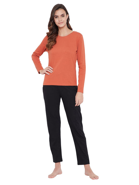 Clovia WomenS Cotton Chic Basic Full Sleeve T-Shirt (Lt0152P18_White_S)