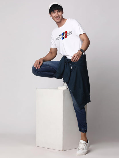ADRO Men's Graphic Printed 100% Cotton T-Shirt - Regular Fit, Printed T-Shirts for Men (RN24-CMP-WH_White)