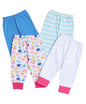 BUMZEE Blue & White Full Length Girls Pyjamas Pack of 4 Age - 3-6 Months (Peb8830B-blu.wht)