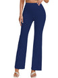 Shasmi Navy Blue Womens Yoga Dress Pants Stretchy Work Slacks Business Casual Office Bell-Bottom/Boot-Cut Elastic Waist Regular