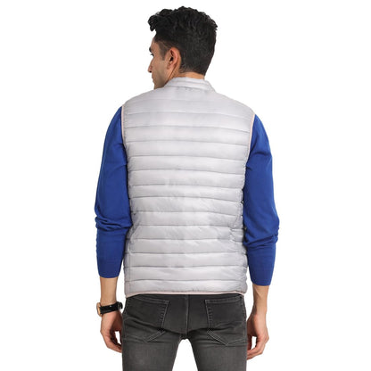 Turtle Men Nylon Solid Regular Fit Sleeveless Grey Windcheater Jacket