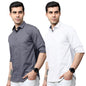 Tee Projekt Mens Solid Regular Fit Shirt (Tee Pin4_Grey-White