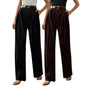 Greciilooks High Waist Cotton Trousers For Women  Flared Parachute Pants With Side Pockets | Casual Travel Cargo Pants (Availabl