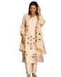 GoSriKi Women's Cotton Blend Straight Printed Kurta with Pant & Dupatta (BURSH-Peach-NW-GS)