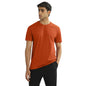 Nobero MenS Solid Regular Fit T-Shirt (1M-Twts-R0007_Rust Orange