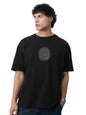 The Souled Store Grunge T-Shirt: Dark Soul Men and Boys Short Sleeves Round Neck Black Embroidered Lightweight Comfortable All-S