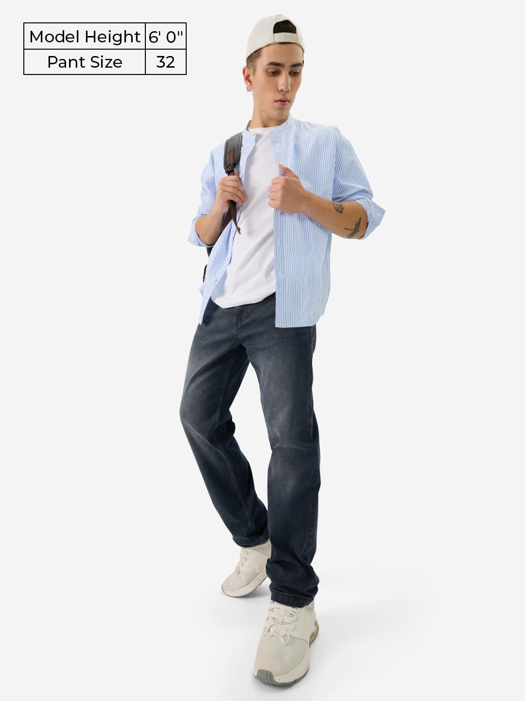 The Souled Store Denim: Dark Blue Men and Boys Buttoned Cotton Blend Straight Fit Jeans