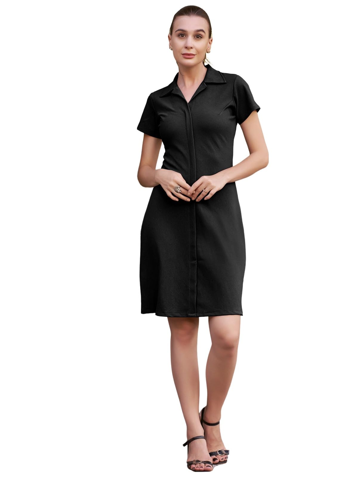 Selvia Western Dress For Women|Solid Lycra Western Dress For Women|A-Line Dress For Women|One Piece Dress For Women (720Dtk11742