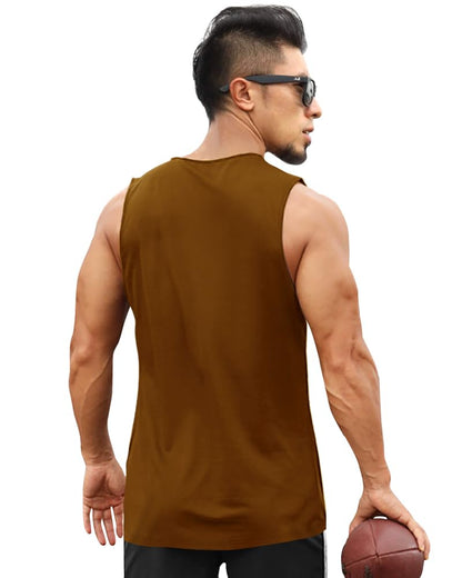 Eyebogler Mens Cotton Blend Vest Mustard