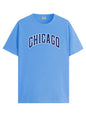ADRO Mens T Shirt Urban Style Tshirt Printed with Chicago Design Cotton & Eye Catching Print Stylish T-Shirt for Men Sky Blue Ts