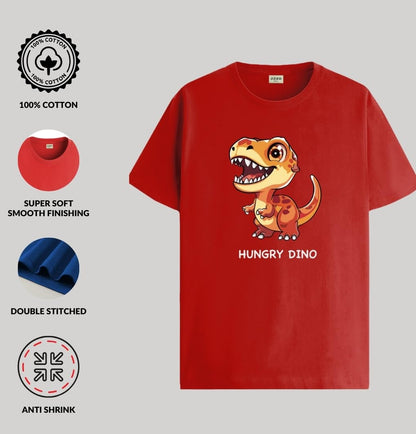 ADRO T Shirts for Boys & Girls || Dinosaur Printed T-Shirt || Ages 3-14 || 100% Cotton Round Neck Tshirt for Boys & Girls||KRN-D