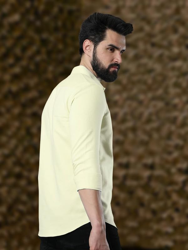 Pinkmint MenS Solid Regular Fit Shirt