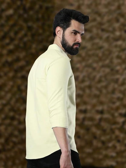 Pinkmint MenS Solid Regular Fit Shirt