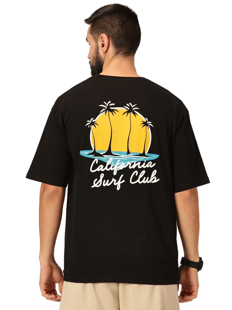 Thomas Scott Mens Oversized Fit T-Shirt (TSKOversized_Black California