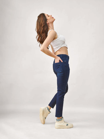 Lyra WomenS Mid-Rise Slimfit Ankle Length Jeans|Stretchable Fabric For Comfort|Trendy & Stylish Denim|Size - 34