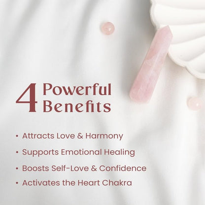 Astrotalk Love Attraction Crystal Tower | Natural Rose Quartz Stone for Self-Love, Harmony & Relationship Energy | Vastu Items for Home Decor | Gift for Man & Woman | Valentine Gift for Girlfriend
