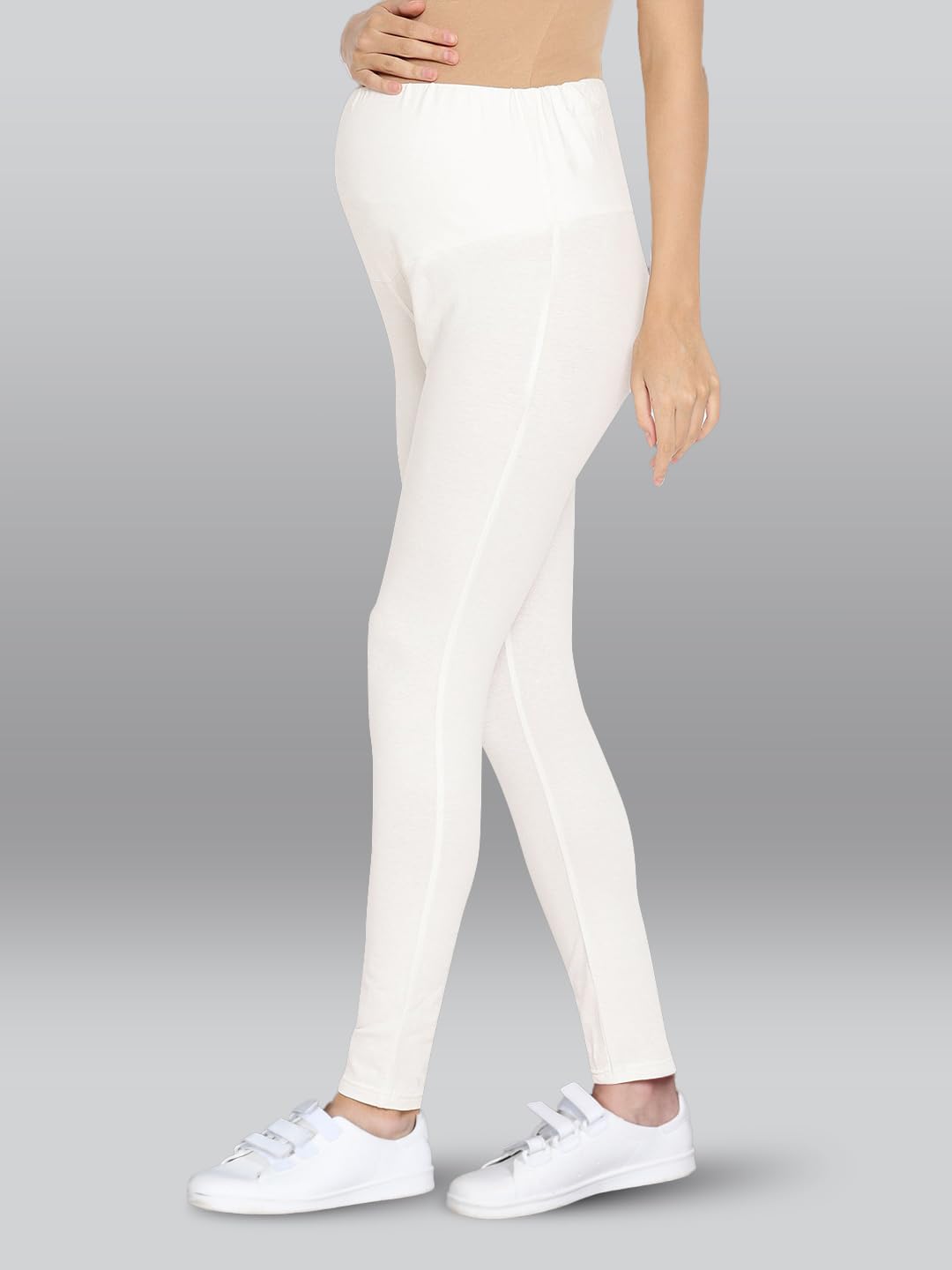 Lyra Overbelly Maternity Leggings White
