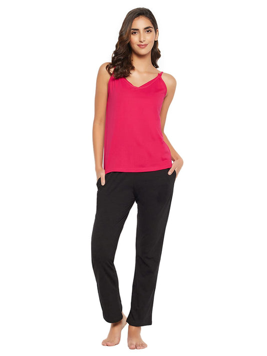 Clovia Womens Cotton Feeding Cami Top(CM0030A14_Pink_XXL)