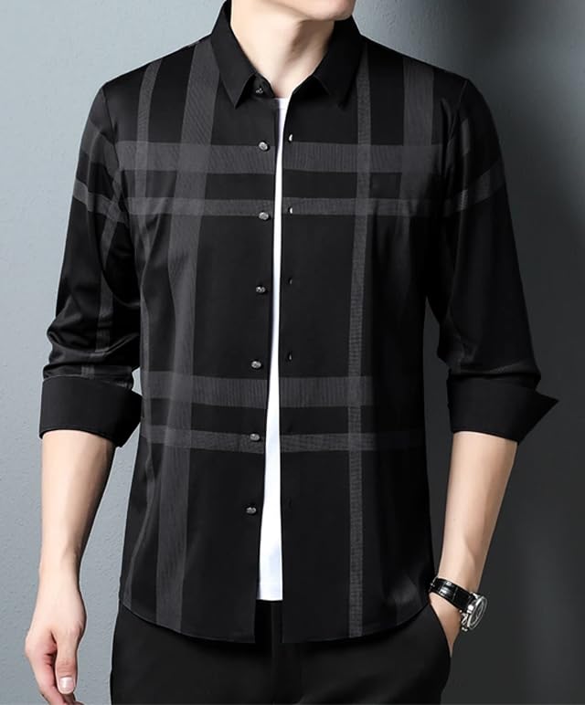 BE ACTIVE Mens Regular Fit Shirt (RF0037_Black