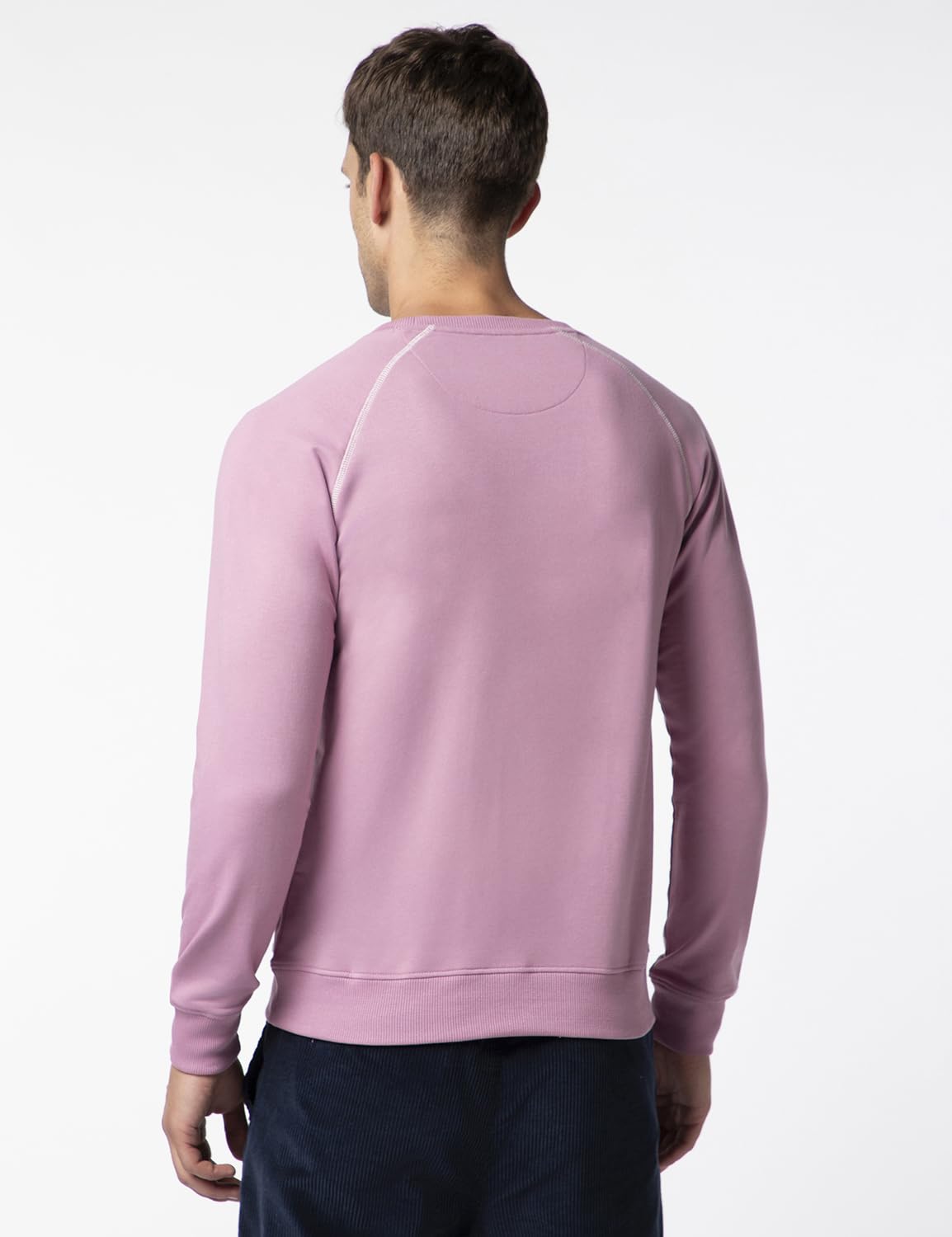FYLTR Mens Casual Raglan Sleeve Sweatshirt with Pocket Detail - Full Sleeve | Rib Hem & Cuff | Casual Winterwear for Men Peony