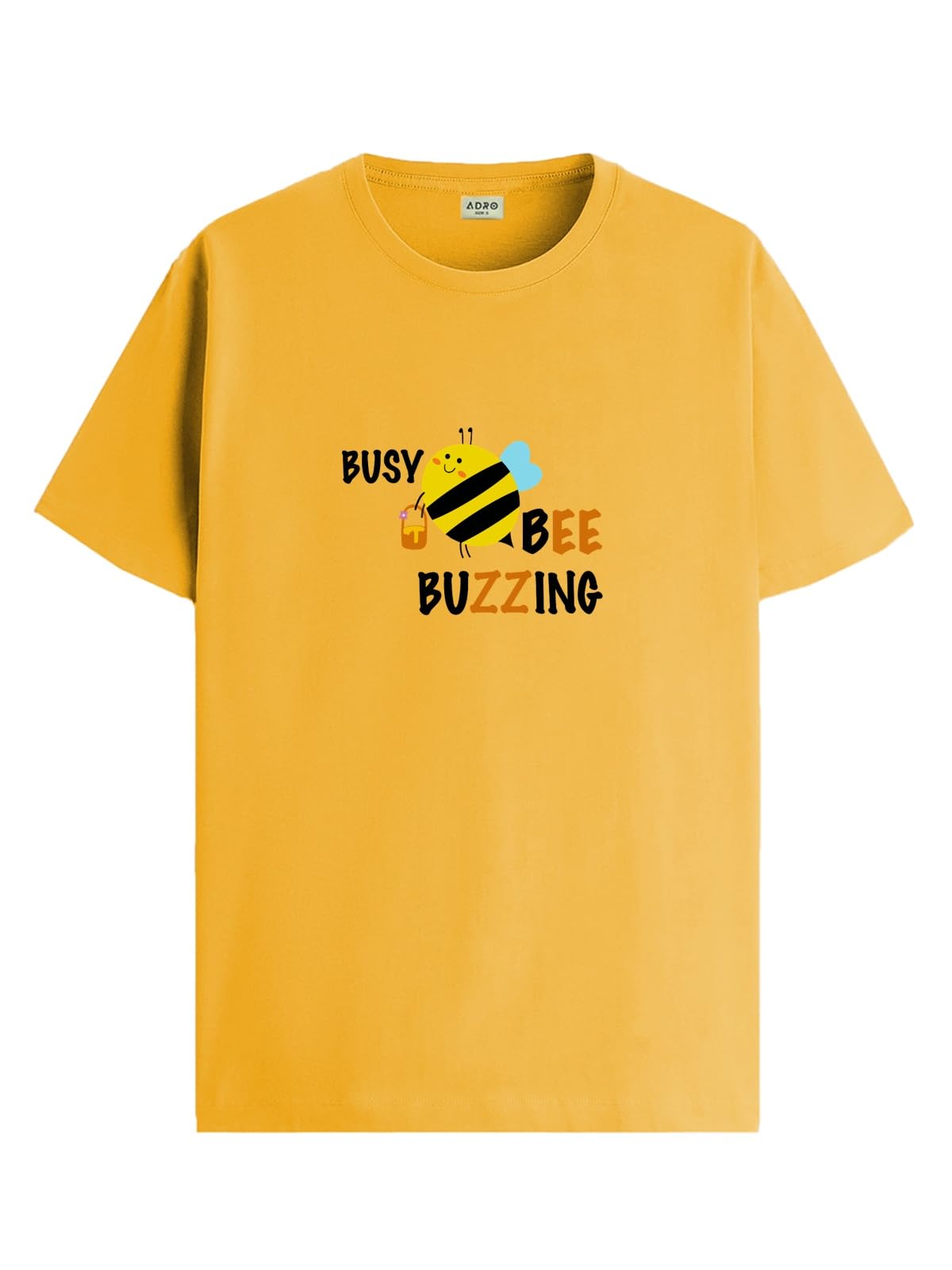 ADRO T Shirts for Boys & Girls || Busy Bee Printed T-Shirt || Ages 3-14 || 100% Cotton Round Neck Tshirt for Boys & Girls||KRN-B